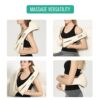 Electric massager features 3D kneading and deep tissue shiatsu pressure