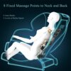Real Relax Full Body Zero Gravity Shiatsu Massage Chair with Bluetooth and LED Light