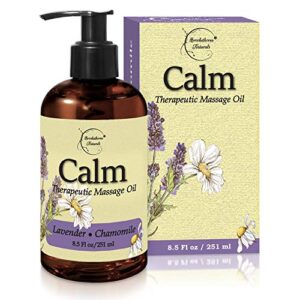 Calm Massage Oil with Lavender, Chamomile Essential Oils