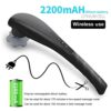 Cordless Handheld Back Massager, Rechargeable Electric Percussion Massage