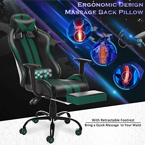 E-Sports Chair,Massage Gaming Chair, Ergonomic Gaming Chair