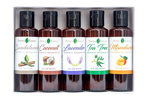 Relaxing Massage Oil Set, Five Relaxing Scents