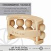 Gaiam Relax Massage Ball Roller - Handheld Wooden