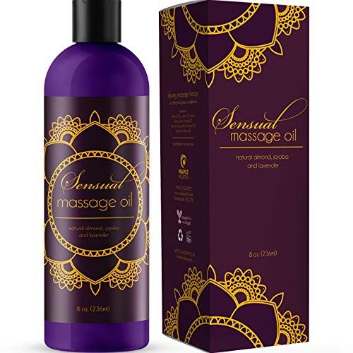 Sensual Massage Oil for Couples - No Stain, Lavender