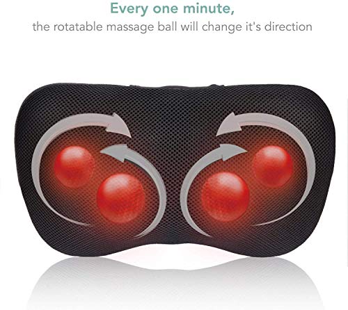Maxkare Back Massager Neck Massager Massage Pillow with Heat