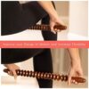 Cellulite Massage Roller Stick - Wooden 21" Ribbed Muscle Roller Stick