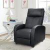 Recliner Chair Padded Seat Pu Leather Theater Seating
