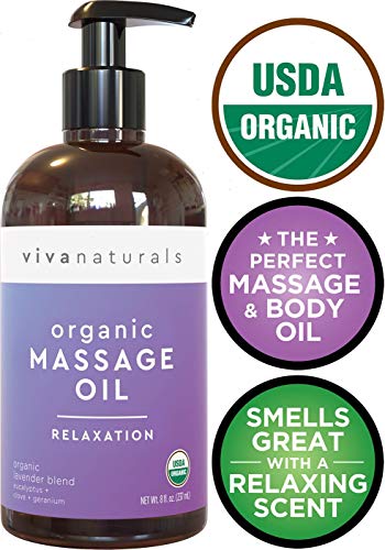 Certified Organic Massage Oil with Relaxing Lavender Scent