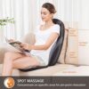 SNAILAX Shiatsu Back Massager with Heat - Gel Massage Nodes