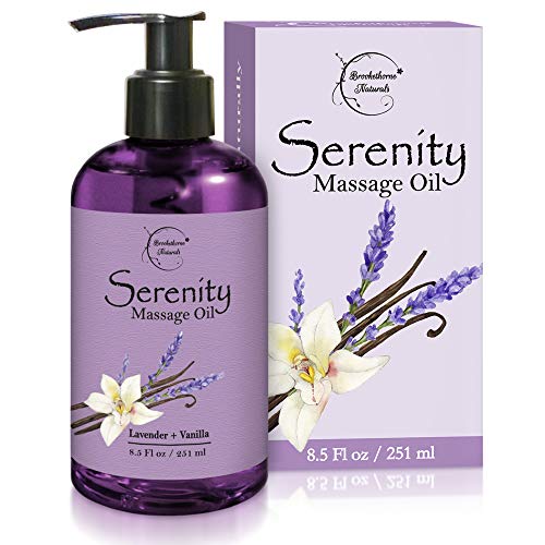 Serenity Massage Oil with Lavender, Vanilla Essential Oils