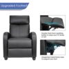 Recliner Chair Padded Seat Pu Leather Theater Seating