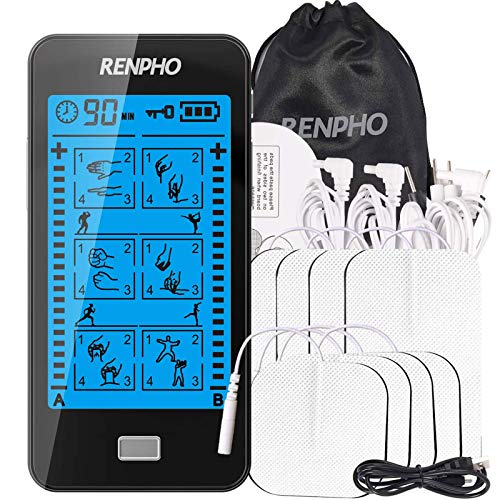 RENPHO SM TENS Unit Touchscreen, Muscle Stimulator Electric Massager