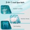 Foot Spa/Bath Massager with Heat Bubbles Vibration 3 in 1 Function