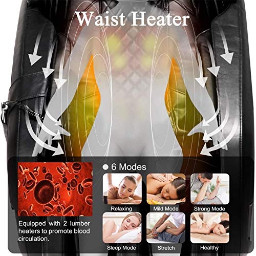 Full Body Shiatsu Massage Chair Recliner with Space Saving