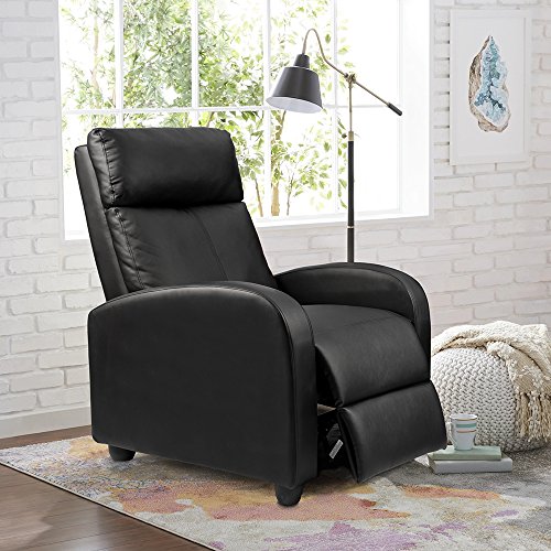 Recliner Chair Padded Seat Pu Leather Theater Seating