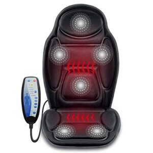 Snailax Massage Seat Cushion - Back Massager with Heat