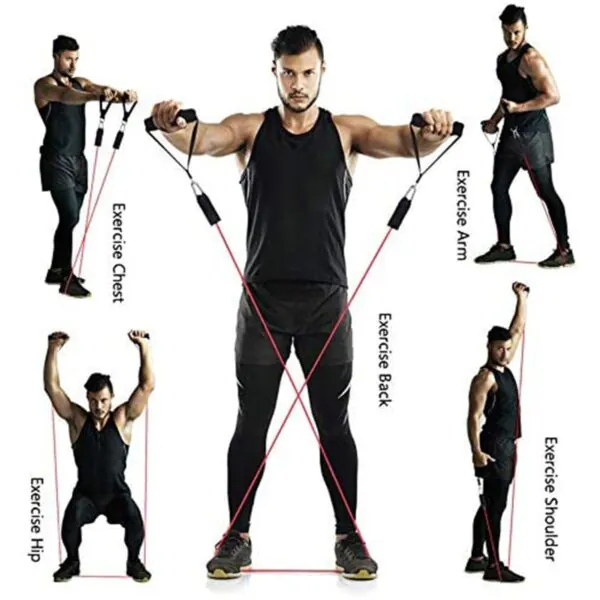 11Pcs/Set Fitness Resistance Bands Yoga Gym